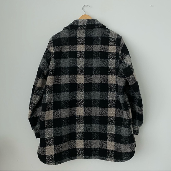 *SOLD* Hatley Hayden Overcoat Shacket, Grey Classic Plaid Check - Picture 3 of 10
